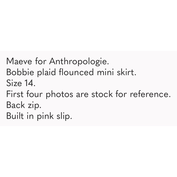 Anthropologie Bobbie Plaid Flounced Mini Skirt EUC - SZ 14 - Picture 12 of 16